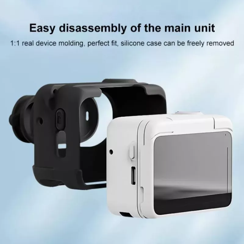 PULUZ Silikoninis apsauginis dėklas su objektyvo dangteliu, skirtas Insta360 GO 3 / GO 3S - Juodas (PU772B)