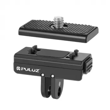 PULUZ greito atlaisvinimo laikiklio adapteris nuo 1/4 inch trikojo sraigto prie GoPro sagties, skirtas Insta360 Ace Pro X4/X3/X2/X, DJI Osmo Action, PU965B