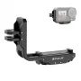 PULUZ PU768B narvelio bėgelis, skirtas DJI Osmo Action 5 Pro / 4, horizontaliam ir vertikaliam naudojimui