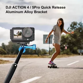 PULUZ PU768B narvelio bėgelis, skirtas DJI Osmo Action 5 Pro / 4, horizontaliam ir vertikaliam naudojimui