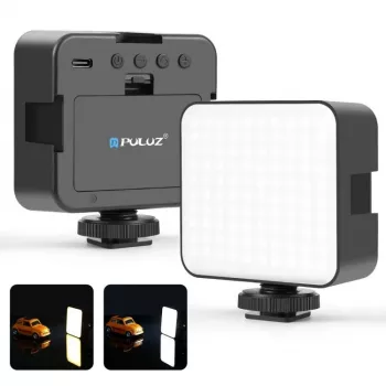 PULUZ LED Video Light 100 LEDs 5W Bi-Color 2900-6500K USB-C 1/4 inch Screw Mount for Camera/Phone PU4141B