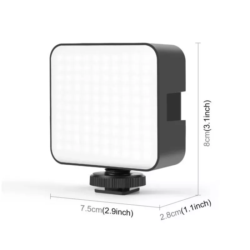 PULUZ LED Video Light 100 LEDs 5W Bi-Color 2900-6500K USB-C 1/4 inch Screw Mount for Camera/Phone PU4141B