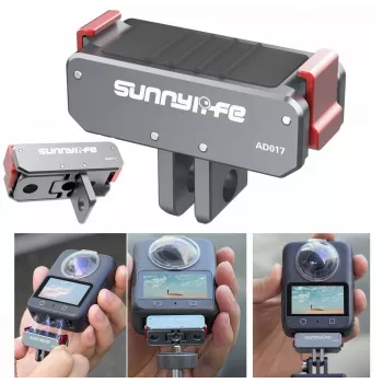 SUNNYLIFE Magnetinis greito atjungimo adapteris su 1/4 inch sriegiu ir GoPro laikikliu, skirtas DJI Osmo Action 5 Pro / 4 / 3, AD017-T