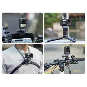 SUNNYLIFE Magnetinis greito atjungimo adapteris su 1/4 inch sriegiu ir GoPro laikikliu, skirtas DJI Osmo Action 5 Pro / 4 / 3, AD017-T