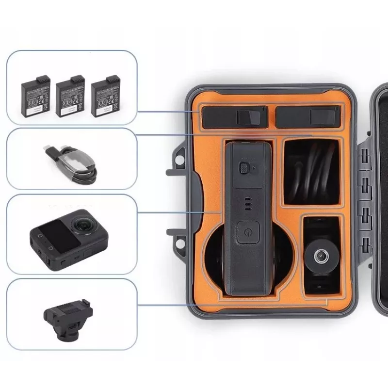 SUNNYLIFE Waterproof Protective Hard Case Mini, skirta DJI Osmo 360 / AQX-21-GY