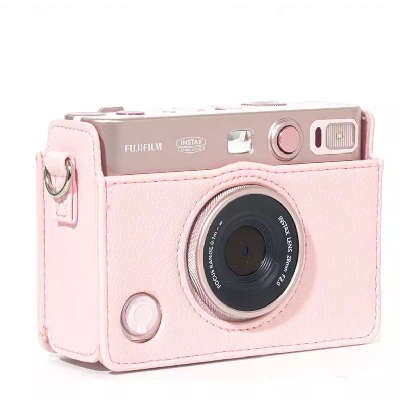 LOVEINSTANT Apsauginis dėklas maišelis Fujifilm Instax Mini Evo - Rožinis / Horizontalus