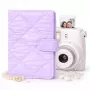LOVEINSTANT Nuotraukų albumas 108 nuotraukoms, suderinamas su Fujifilm Instax Mini 12 40 11 9 8 7 Evo LiPlay Link, violetinis, dygsniuotas
