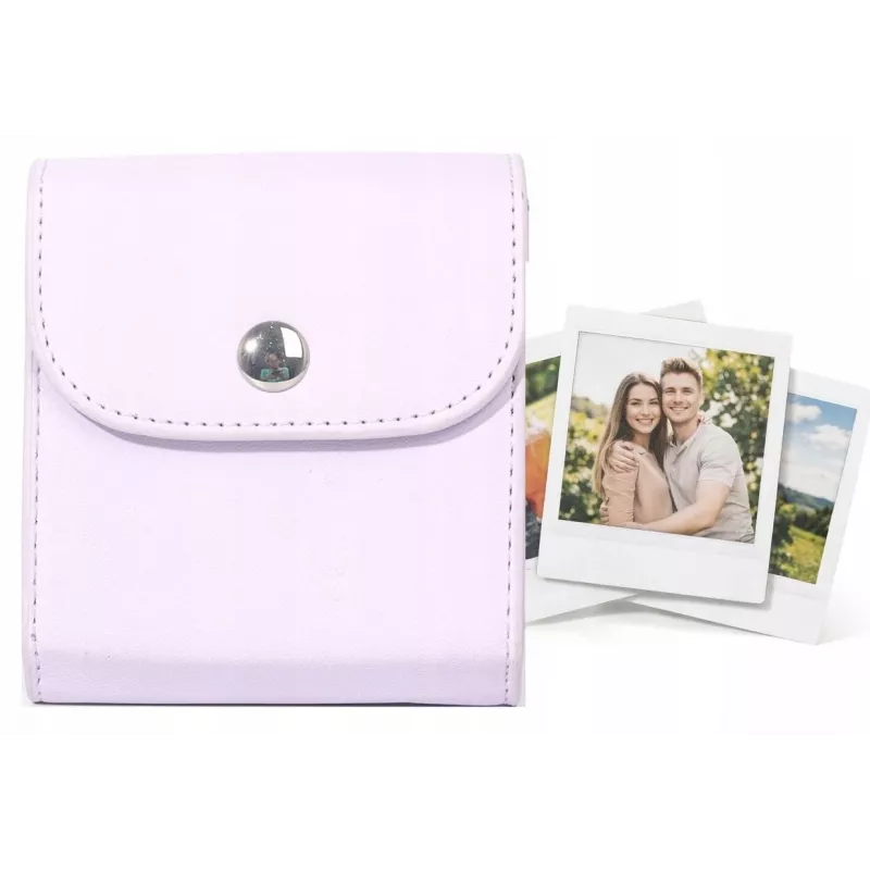LOVEINSTANT Fotoalbumo dėklas, skirtas Fujifilm Instax Square ir Mini nuotraukoms – Violetinė, 64 nuotraukos