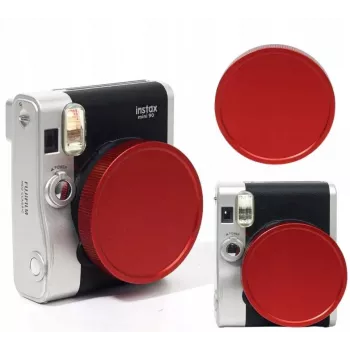 LOVEINSTANT Apsauginis objektyvo gaubtas Fujifilm Instax Mini 90 - Raudonas