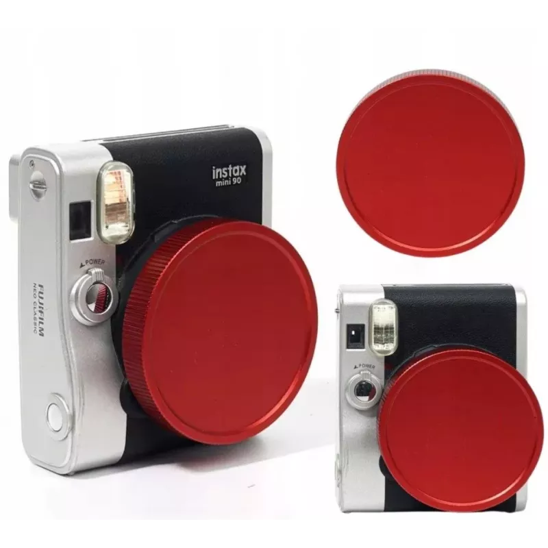 LOVEINSTANT Apsauginis objektyvo gaubtas Fujifilm Instax Mini 90 - Raudonas