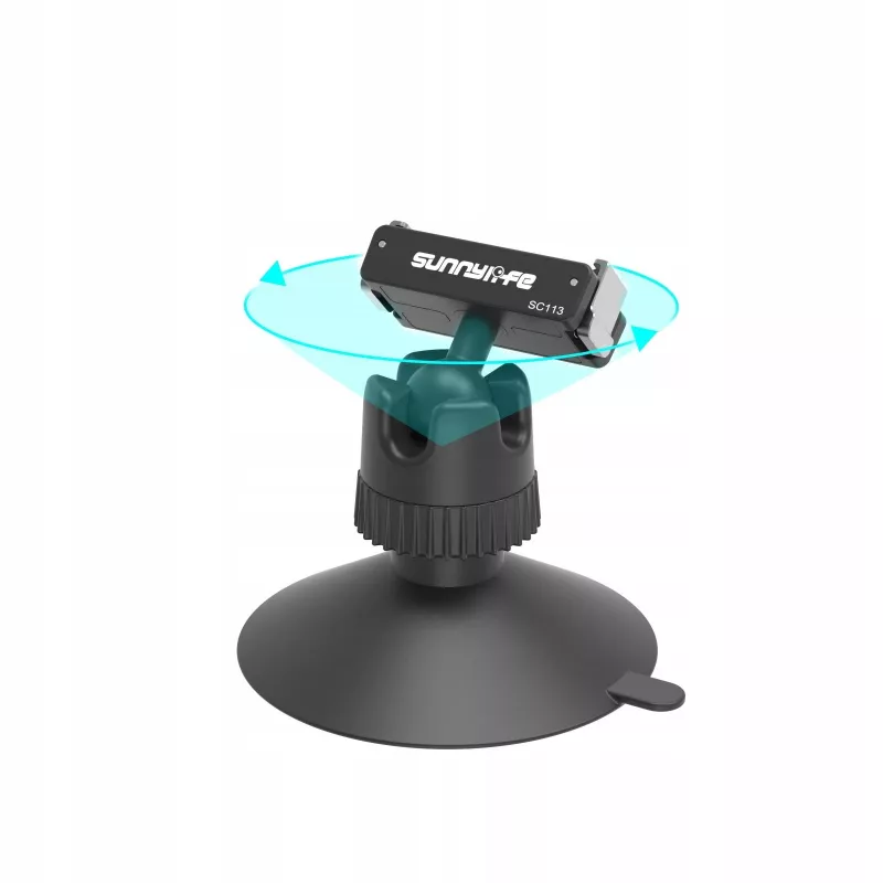 SUNNYLIFE Siurbtuvinis Laikiklis su Greito Atleidimo 1/4 inch Magnetiniu Pagrindu, skirtas DJI Osmo Nano Action 6 / ON-SC113-D