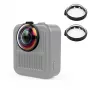 PULUZ 2x Grūdinto stiklo objektyvo apsauga, skirta GoPro Max 2 – juodas rėmelis