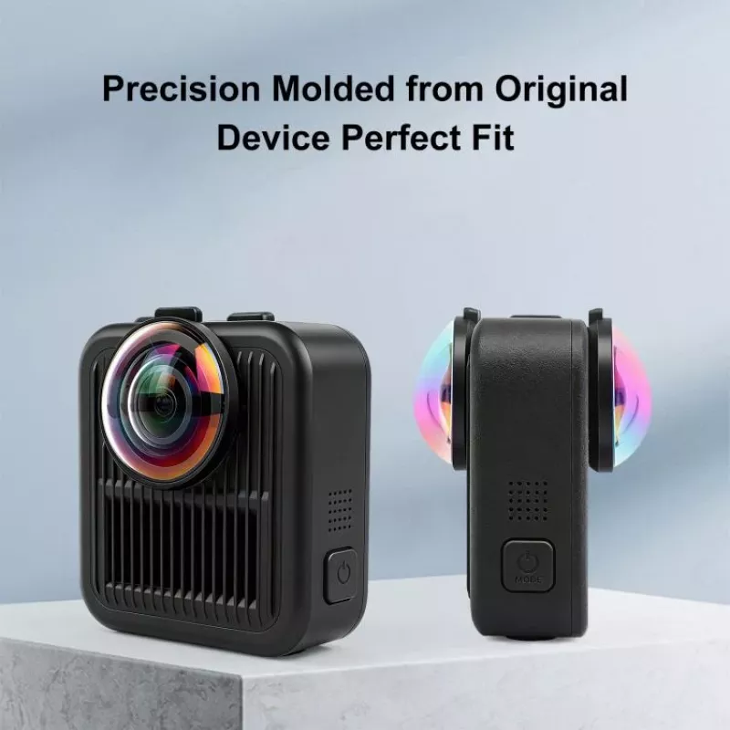 PULUZ 2x Grūdinto stiklo objektyvo apsauga, skirta GoPro Max 2 – juodas rėmelis