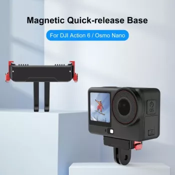 PULUZ Magnetinis greito atjungimo laikiklio adapteris, skirtas DJI Osmo Action 6 / Nano / GoPro laikikliui PU1070B