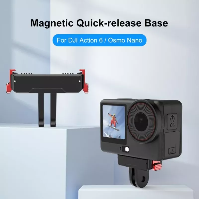 PULUZ Magnetinis greito atjungimo laikiklio adapteris, skirtas DJI Osmo Action 6 / Nano / GoPro laikikliui PU1070B