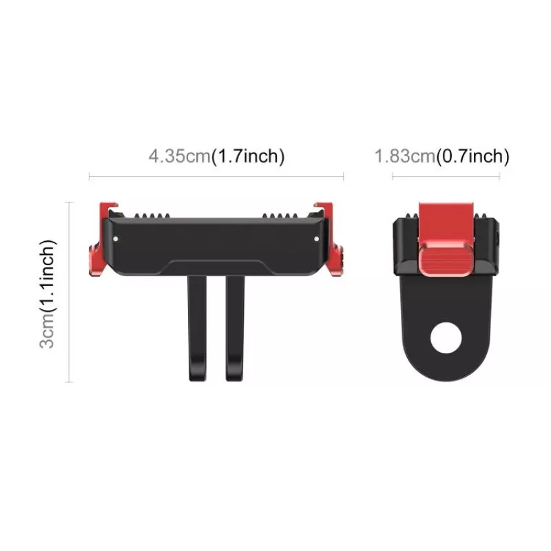 PULUZ Magnetinis greito atjungimo laikiklio adapteris, skirtas DJI Osmo Action 6 / Nano / GoPro laikikliui PU1070B