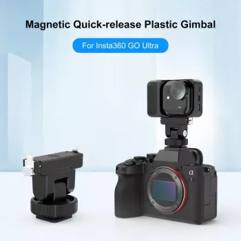 PULUZ Magnetinis greito atsegimo laikiklis su 1/4 colio sraigtu ir šalto bato adapteriu, skirtas Insta360 GO Ultra, veiksmo kameroms - PU1073B