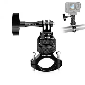 PULUZ PU796B 360° vairo laikiklis motociklui / dviračiui, tinka GoPro, SJCAM, Xiaomi, DJI