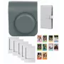 LOVEINSTANT 4-in-1 rinkinys: apsauginis dėklas, fotoalbumas (96 nuotraukoms), rėmeliai ir lipdukai, skirti Fujifilm Instax Mini 41 - Pilka