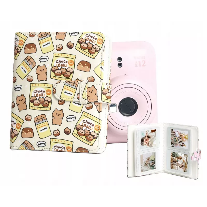 LOVEINSTANT Fotoalbumas 64 nuotraukoms, skirtas Fujifilm Instax Mini 99 41 12 40 11 Evo Liplay Link / Šokoladiniai Meškiukai