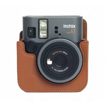 LOVEINSTANT Dėklas Fujifilm Instax Mini 41 fotoaparatui, Ruda