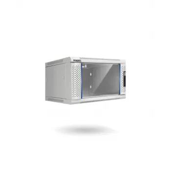RACKTEL RL-6606WR-G 6U Sieninis Tinklo Spintos Korpusas 600x600mm Plokščios Pakuotės Pilka