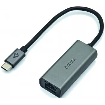 ACCURA USB-C į RJ45 Gigabit Ethernet adapteris, kosminė pilka