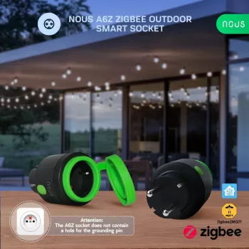 NOUS A6Z lauko išmanusis kištukas Zigbee 1 vnt. su energijos stebėjimu