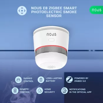 NOUS E8 ZigBee 3.0 išmanusis dūmų detektorius