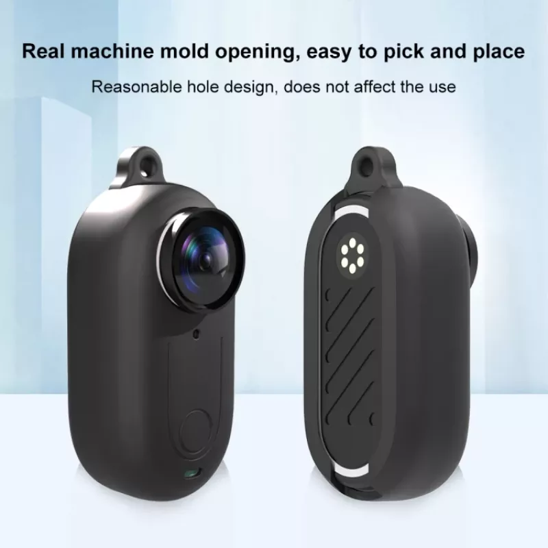 PULUZ Silicone Protective Case with Lens Cover for Insta360 GO 3 – Black