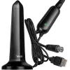 VAYOX VA0127 Vidinė DVB-T/T2 Antena, Juoda, 28 dBi, 3 m Koaksialinis Laidas, USB Maitinimas
