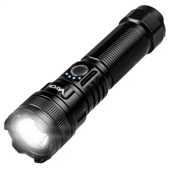 VAYOX VA0179 įkraunamas žibintuvėlis, 600 lm, 10 W, zoom, išorinės baterijos funkcija, USB-C