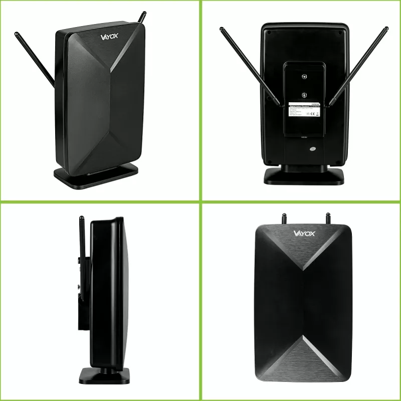 VAYOX VA0248 Vidinė/Lauko DVB-T/T2 4K antena su stiprintuvu ir LTE 4G filtru