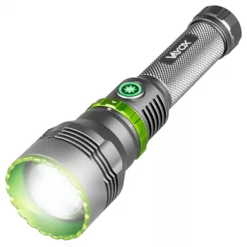 VAYOX VA0363 LED žibintuvėlis 1000 lm, įkraunamas, USB-C, Power Bank, juodas