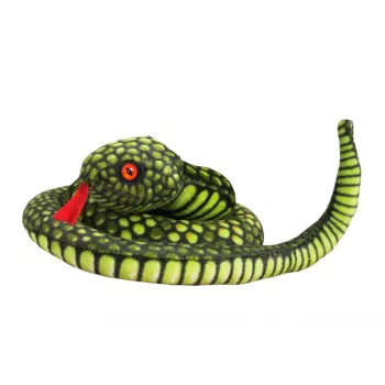 LEAN TOYS Plush Snake Mascot Green 100 cm