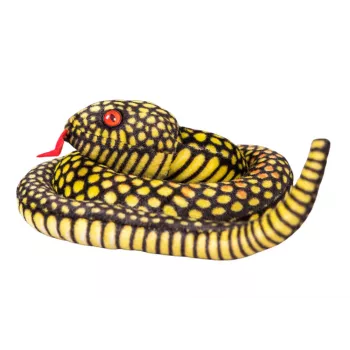 LEAN TOYS Plush Snake Mascot Yellow 100 cm