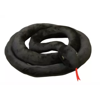 LEAN TOYS Plush Black Snake Mascot 110 cm