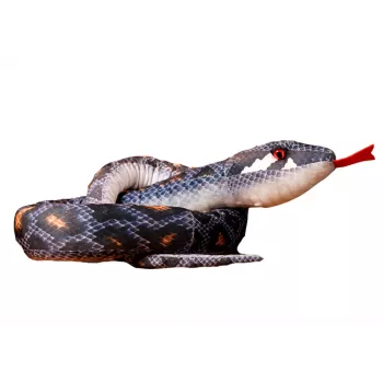 LEAN TOYS Plush Gray Snake Mascot 210 cm