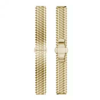 Beline Watch Strap 20mm Metal Honeycomb Gold