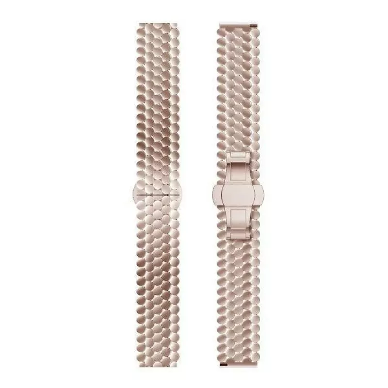 Beline Watch Strap 20mm Metal Honeycomb Rose Gold