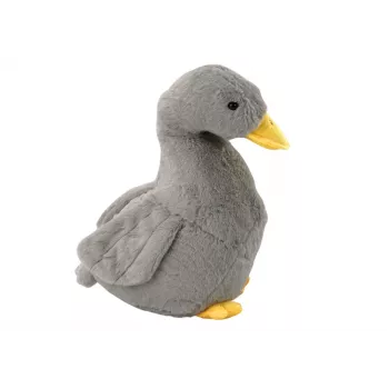 LEAN TOYS Plush Goose Mascot Gray Cuddly Plush Duck 40 cm