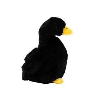 LEAN TOYS Plush Goose Mascot Black Cuddly Plush Duck 40 cm