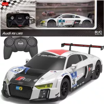 RASTAR Automobilis R/C 1:24 nuotolinio valdymo sportinis AUDI R8 LMS baltas