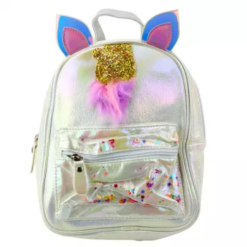 LEAN Vaikiška kuprinė su vienaragio ragu ir judančiais blizgučiais „Pearl“ 25 cm 4,5 L