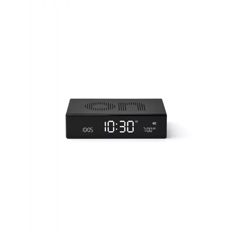 LEXON Flip Premium Alarm Clock Dual-Sided Black LR152N