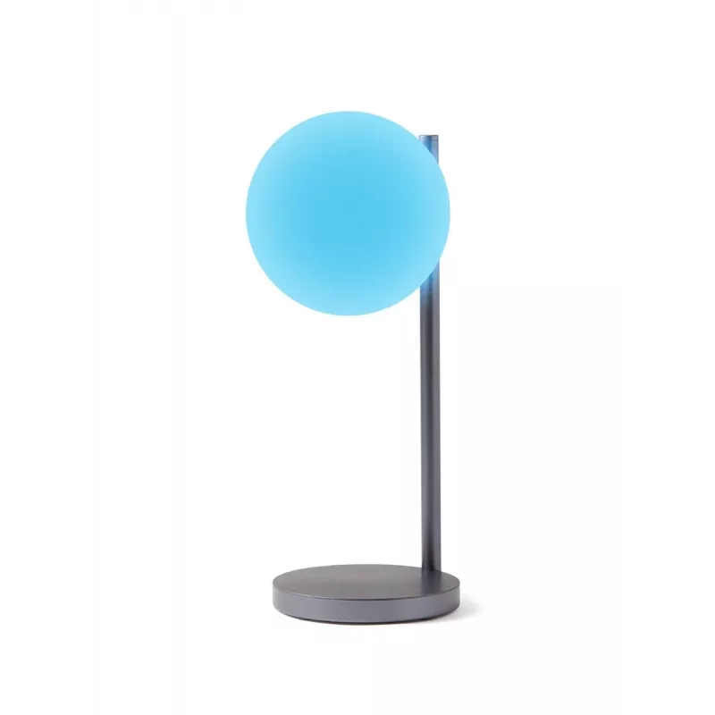 Lexon Bubble Lamp LED stalinė lempa su 15W Qi belaidžiu įkrovikliu, šratinio švino spalvos