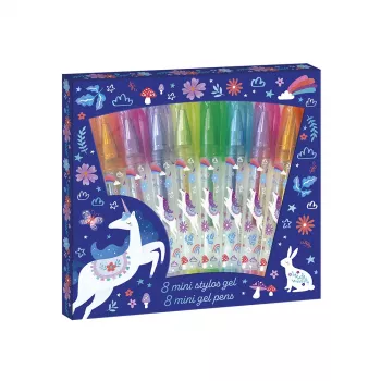 Janod Gel Pens Mini 8 Colors Unicorns Dreamland 6+