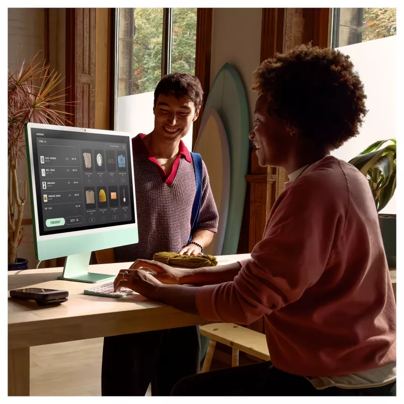 Apple iMac Z1K1 23.5 inch 4.5K Retina Display M4 10-Core CPU/10-Core GPU/16-Core Neural Engine 32GB RAM 1TB SSD Gigabit Ethernet Magic Keyboard with Touch ID and Numeric Keypad Magic Mouse Sidabrinis
