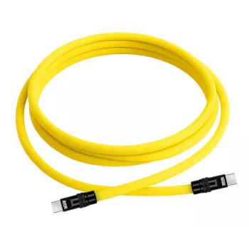 Newell USB-C į USB-C laidas 100W, 2m, Silikoninis, Geltonai-Juodas