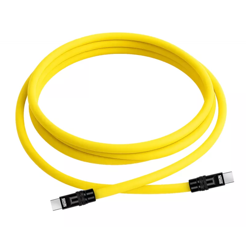 Newell USB-C į USB-C laidas 100W, 2m, Silikoninis, Geltonai-Juodas